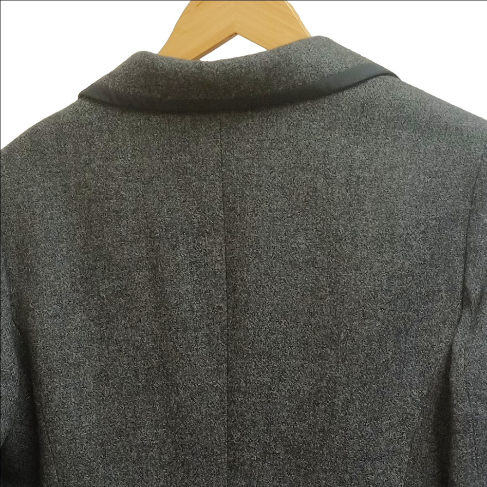 J.CREW DARK CHARCOAL PREPPY SCHOOLBOY WOOL BLAZER WITH BLACK TRIM - Picture 8 of 12